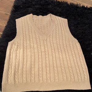 Tan sweater vest